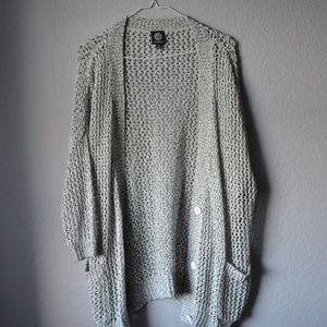Gray Knit Cardigan